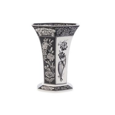 Heritage 10.5 Inch Hexagonal Vase, Floral